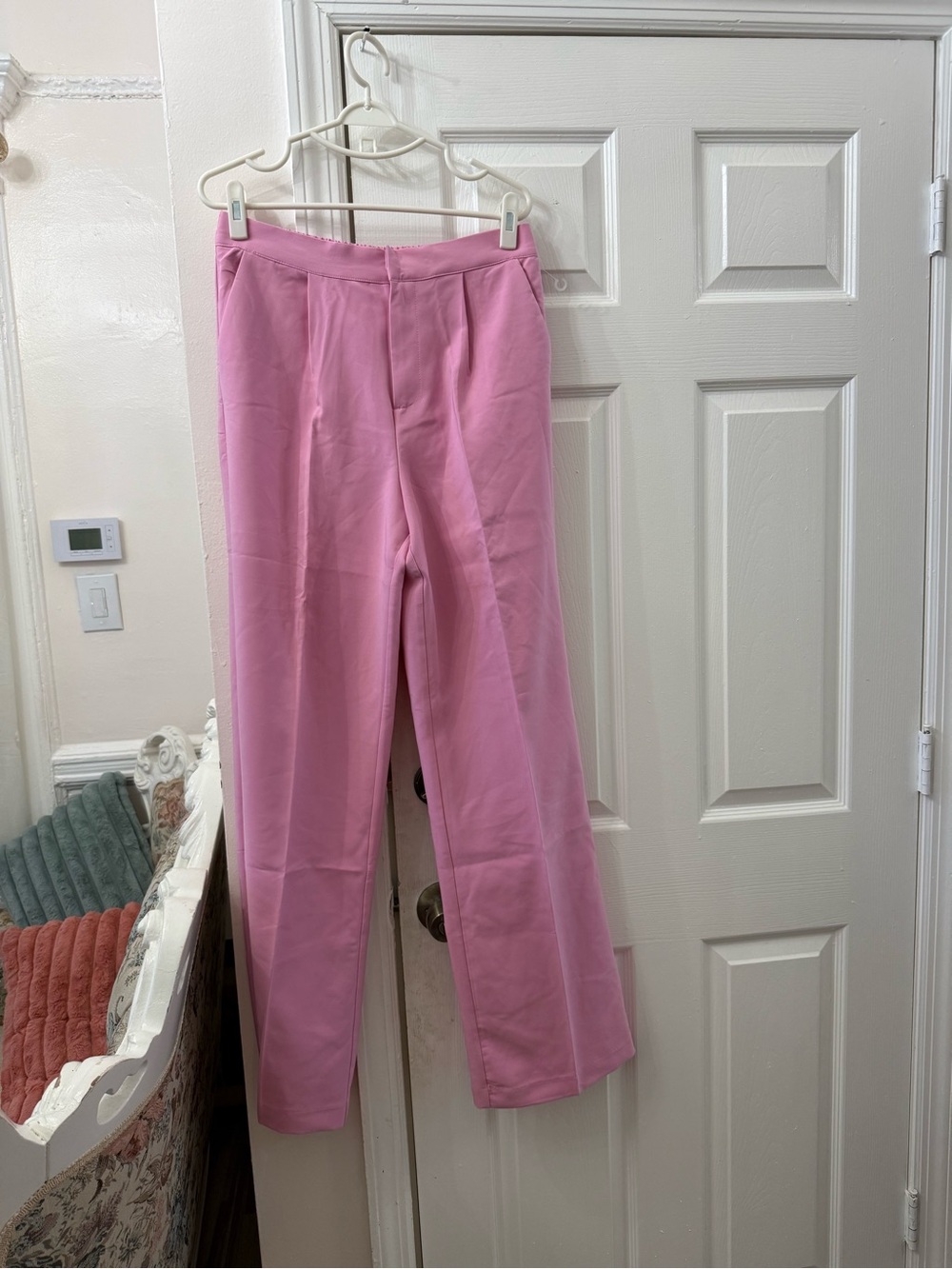 Love Tree Straight Leg Pants in Pink
